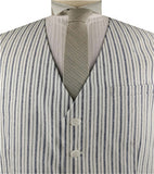 White Stripe Linen Fashion&Classical Formal Wear Waistcoat Only