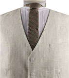 Ivory Linen Fashion&Classical Formal Wear Waistcoat Only