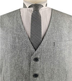 Grey Broken Point  Linen Fashion&Classical Formal Wear Waistcoat Only