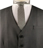 Beige Wool Stripe Classical Luxury Tuxedo Waistcoat Only