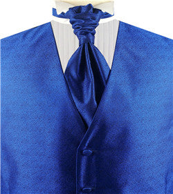 Blue Broken Dot Classical Wedding Tailored Waistcoat+Cravat+Hanky