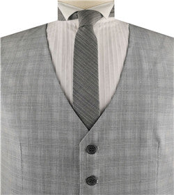 Silver Cotton&Poly Fashion&Classical  Formal Wear Waistcoat Only