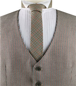 Brown Cotton&Poly Fashion&Classical  Formal Wear Waistcoat Only