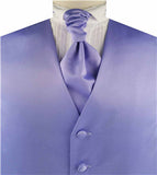 Solid Lilac Plain Fabric Classical Dress/Bridal Waistcoat+Cravat+Hanky