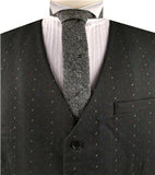 Color Dot Wool&Viscose Classical Tuxedo Waistcoat Only