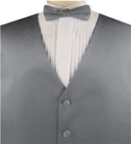 Grey Tuxedo/Wedding Waistcoat+Necktie+Bowtie+Hanky