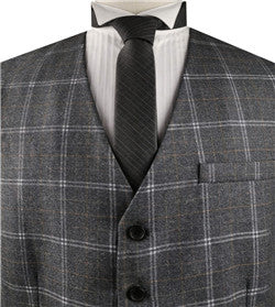 Grey Classical Tweed Formal Wear Waistcoat Only