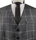 Grey Classical Tweed Formal Wear Waistcoat Only