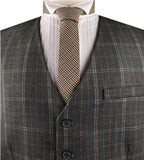 Grey&Brown Classical Tweed Formal Wear Waistcoat Only