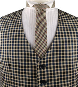 Navy&Gold + Cotton/Poly Fashion&Classical  Formal Wear Waistcoat Only