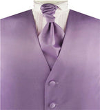 Light Wisteria Plain Fabric Classical Dress/Bridal Waistcoat+Cravat+Hanky