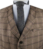 Brown Classical Tuxedo Collared Waistcoat Only