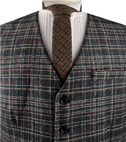 Mix Color Classical Tweed Formal Wear Waistcoat Only