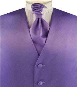 Solid Slate Blue Plain Fabric Classical Dress/Bridal Waistcoat+Cravat+Hanky