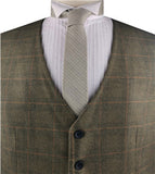 Dark Olive Classical Formal Wear Waistcoat Only