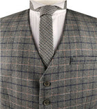 Light Grey Classical Tweed Formal Wear  Waistcoat Only