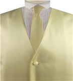 Gold Solid Plain Classical Tuxedo/Wedding Waistcoat+Necktie+Bowtie+Hanky