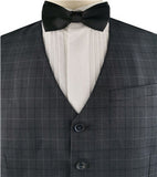 Chequer Grey Classical  Formal Wear Tuxedo Waistcoat