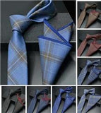 Wool  Classical Business High Quality Necktie+Hanky