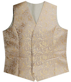 Lady Ivory&Gold Paisley Classical Fashion  Waistcoat