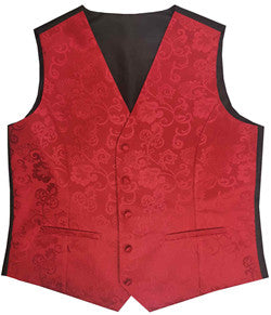 Lady Red Flower Classical Fashion Waistcoat