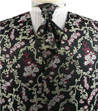 Mix Color Floral Classical Silk Luxury Waistcoat+Cravat+Hanky