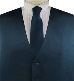 Dark Slate Solid Plain Classical Tuxedo/Wedding Waistcoat+Necktie+Bowtie+Hanky