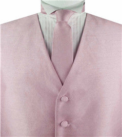Solid Pink Duppion Classical Tuxedo Custom Made Waistcoat+Necktie