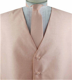 Solid Dark Pink Duppion Classical Tuxedo Custom Made Waistcoat+Necktie