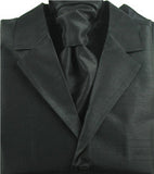 Black Duppion Collared Classical Tuxedo Waistcoat+Cravat+Hanky