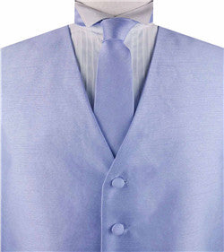 Solid Sky Blue Duppion Classical Tuxedo Custom Made Waistcoat+Necktie