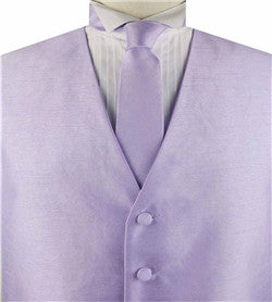 Solid Lavender Duppion Classical Tuxedo Custom Made Waistcoat+Necktie