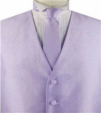 Solid Lavender Duppion Classical Tuxedo Custom Made Waistcoat+Necktie