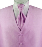 Solid Light Fuschia Duppion Classical Tuxedo/Wedding Waistcoat+Cravat+Hanky