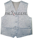 Sky Blue Wedding Flower Classical Microfiber Boy Waistcoat+Bowtie for Tuxedo/Suit/Foraml Wear