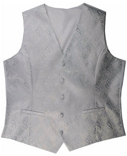 Lady Silver Paisley Classical Fashion  Waistcoat