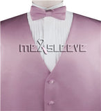 Rose Pink Solid Plain Classical Tuxedo/Wedding Waistcoat+Necktie+Bowtie+Hanky