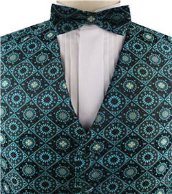 Turquoise Classical Wedding/Tuxedo Waistcoat+Bowtie+Hanky