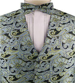 Light Green Colorful Paisley Classical Wedding Waistcoat Set