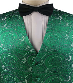 Green Superior Quality Classical Silk  Wedding/Tuxedo Waistcoat
