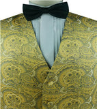 Yellow Superior Quality Classical Silk  Wedding/Tuxedo Waistcoat