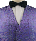 Purple Superior Quality Classical Silk  Wedding/Tuxedo Waistcoat