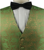 Light Green Superior Quality Classical Silk  Wedding/Tuxedo Waistcoat