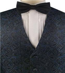 Navy Superior Quality Classical Silk  Wedding/Tuxedo Waistcoat