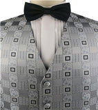 Grey Superior Quality Classical Silk  Wedding/Tuxedo Waistcoat