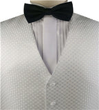 White Superior Quality Classical Silk  Wedding/Tuxedo Waistcoat